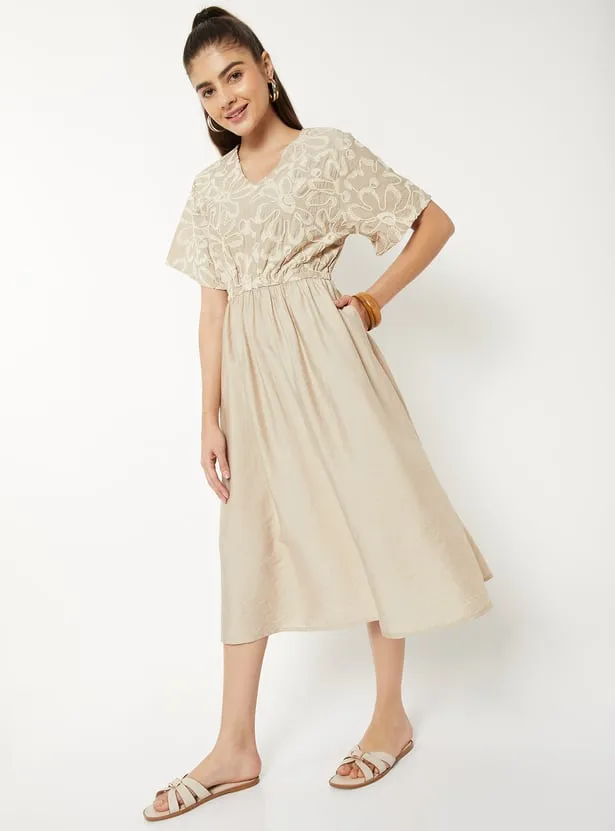 Women Embroidered A-line Dresses